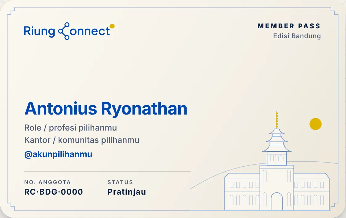 Riung Pass member card back with member details and a yellow sun