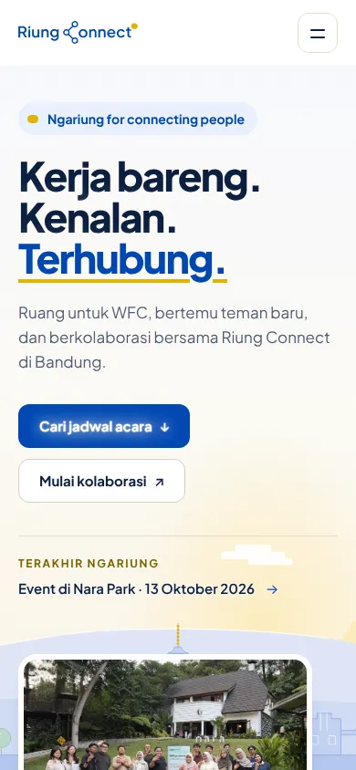 Riung Connect hero on a phone